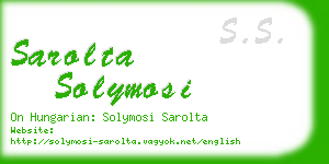 sarolta solymosi business card